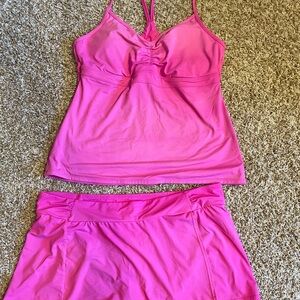 Athleta Vibrant Pink Women's Tankini Bikini Set